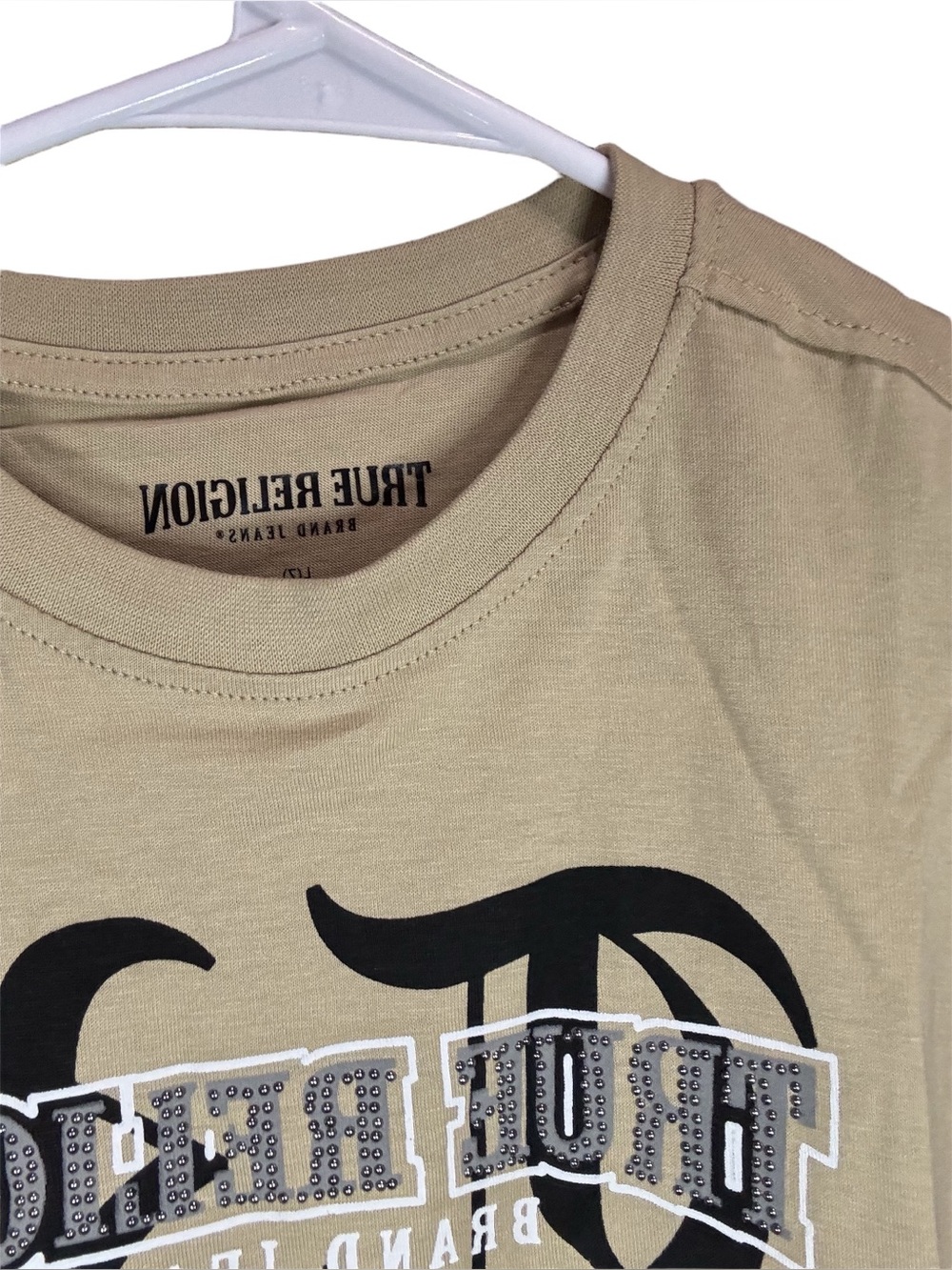 Tan Graphic Tee with Black Logo - Picture 3 of 3